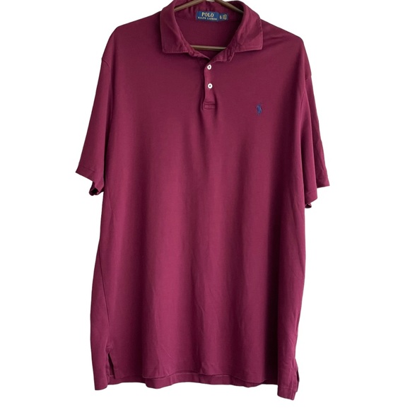 Polo Ralph Lauren Other - Polo Ralph Lauren Maroon Collar Button Shirt Sz XL